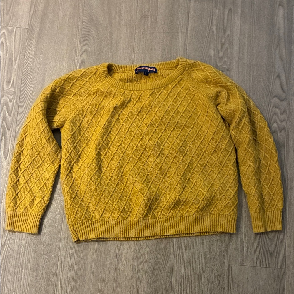 Princess Highway Mustard Diamond Knit Sweater